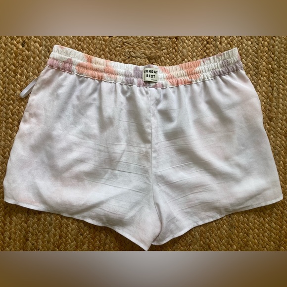 Aritzia | Sunday Best Malcolm Shorts Floral Watercolor Pebble Crepe Lined Size S - Picture 8 of 15